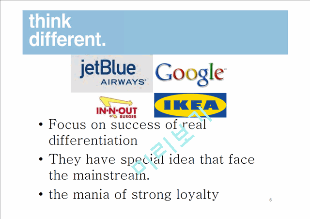 The Reverse positioned marketing,Face the mainstream,JetBlue Airways,In N Out Burger,Google,IKEA.pptx