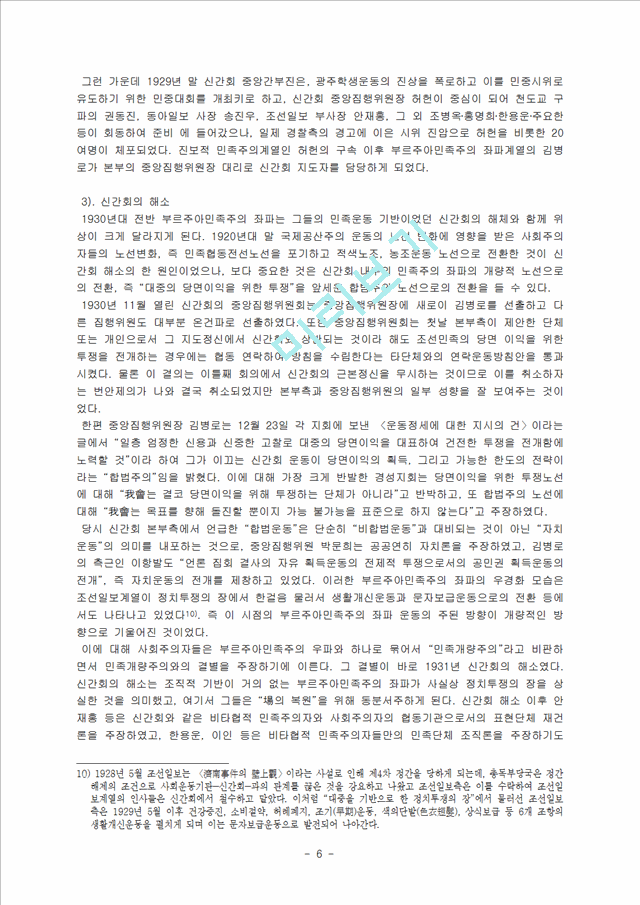 부르주아 민족주의 좌파의 민족해방운동   (6 페이지)
