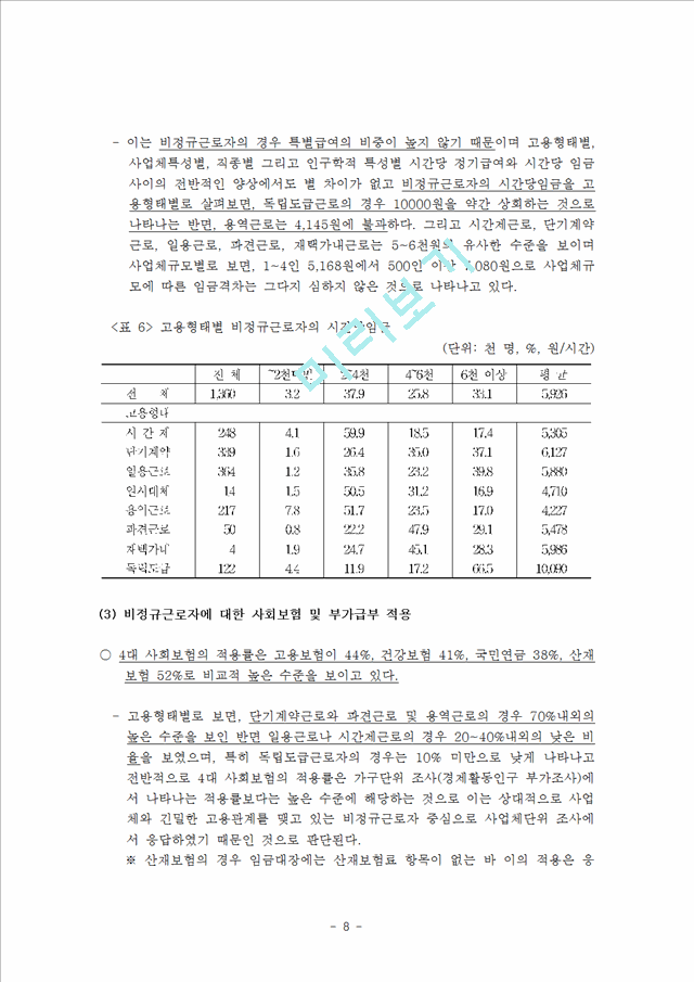 비정규직현황과 해결방안                              (8 페이지)
