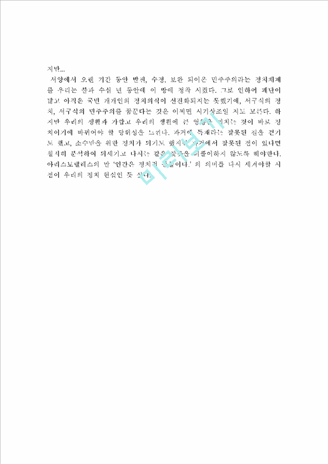  내가 생각하는 한국정치                              (4 페이지)